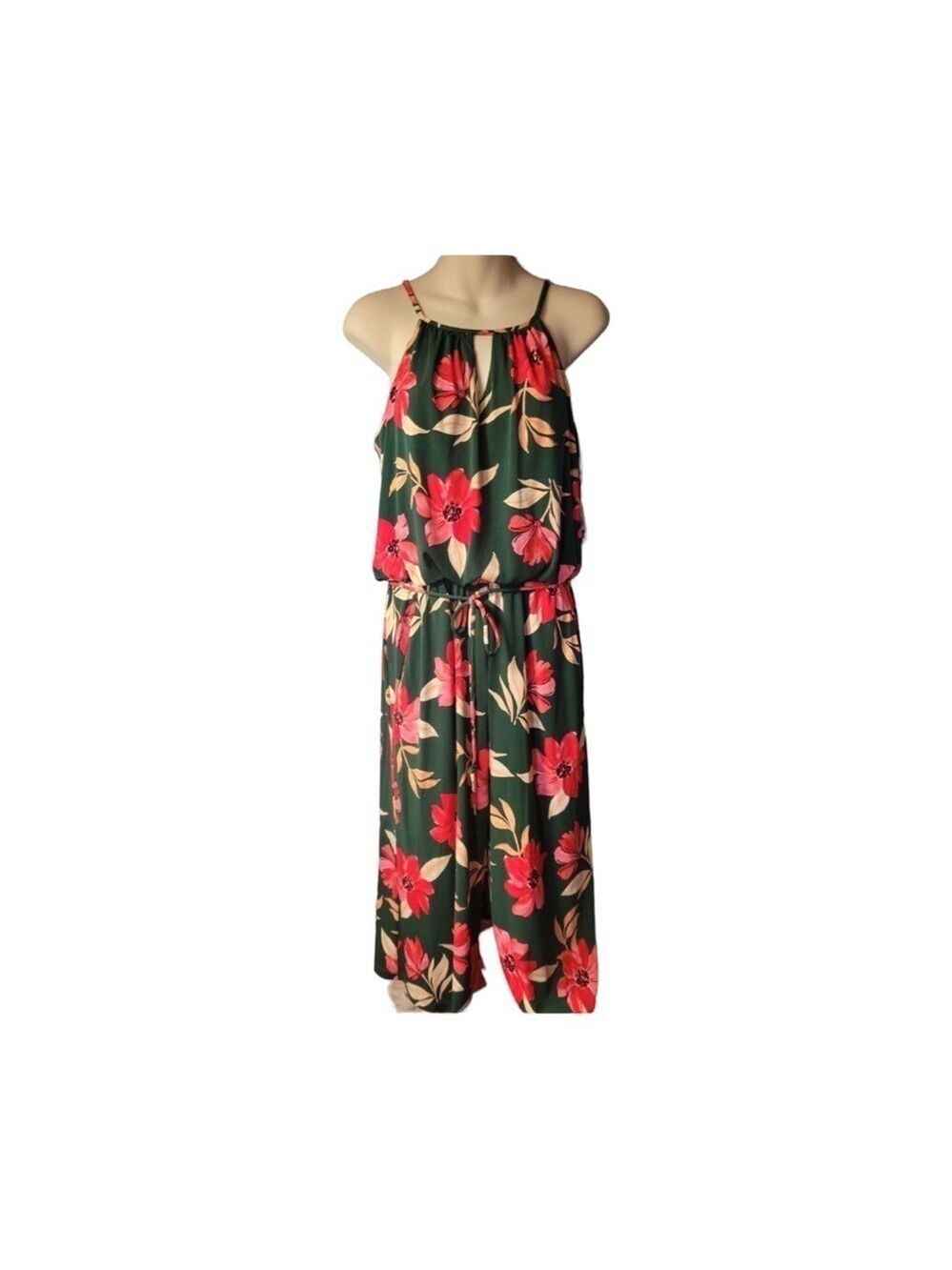 Maggy London Lottie Floral Halter Cropped Jumpsuit NWOT Size 6